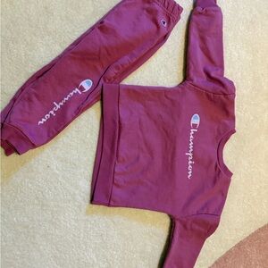 Champion Kids' Magenta Sweatshirt and Joggers Set